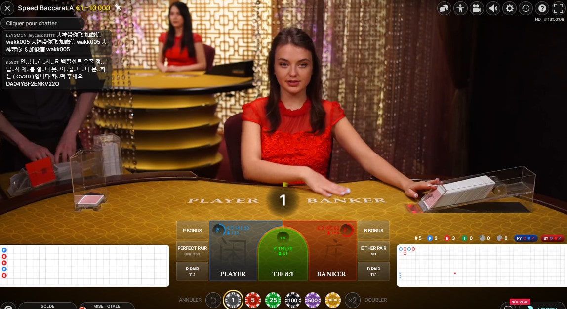 Jouer au baccara avec croupiers en live Jouer au baccara avec croupiers en live