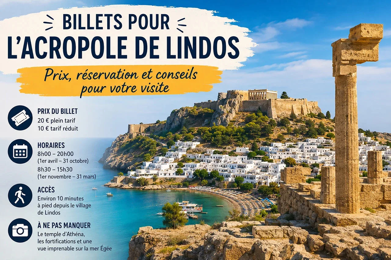 Billets pour l’Acropole de Lindos : prix, réservation et conseils pour votre visite