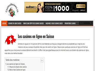 Bonus et promotions des casinos en Suisse
